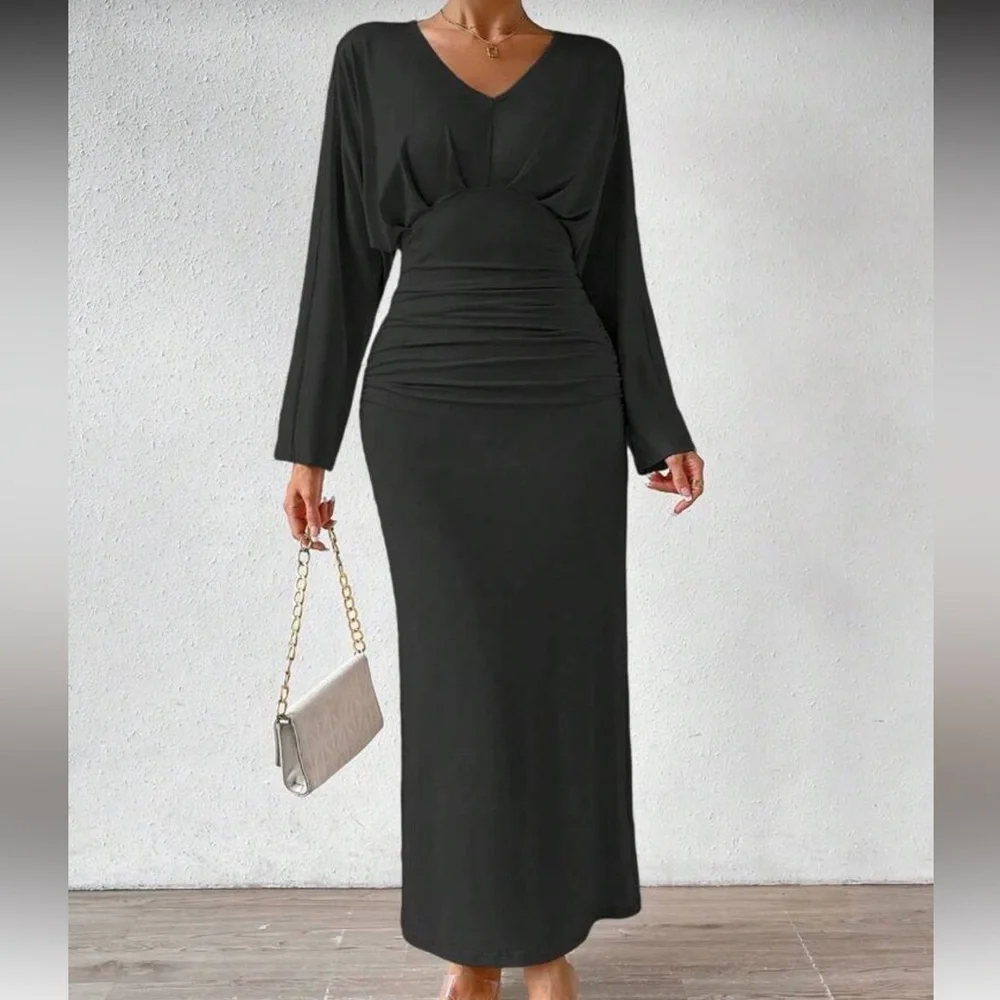 Solid Ruched Bodycon
Dress - Picture 4 of 4